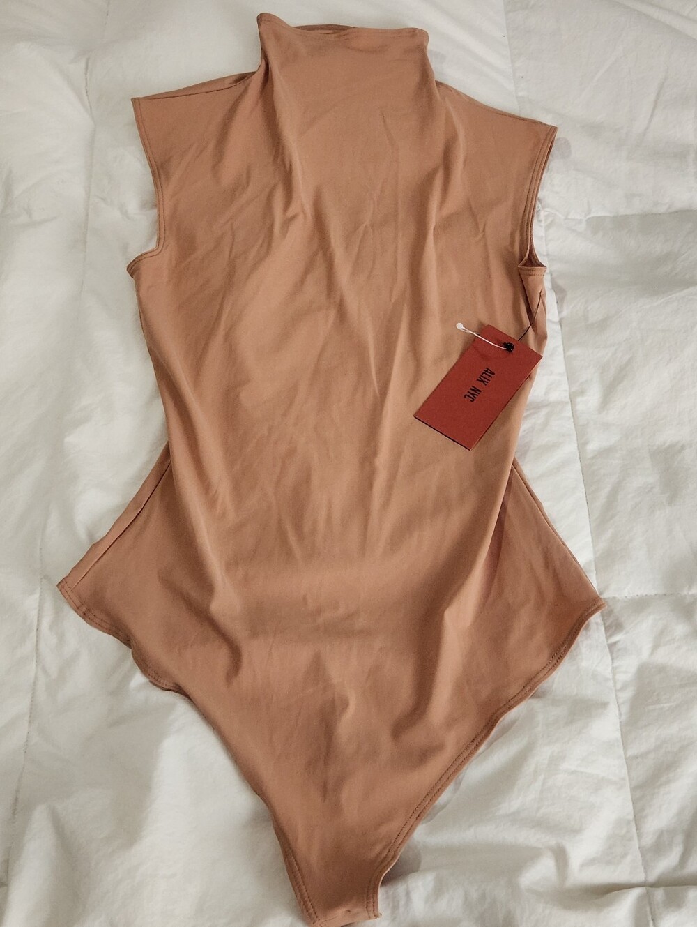 Alix NYC Denton Thong Bodysuit Latte Size Medium NEW with tags